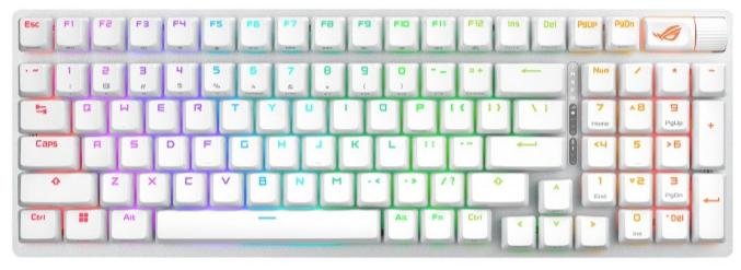 Клавіатура ASUS ROG Strix Scope II 96key NX Snow RGB USB/WL White (90MP037A-BKUA30)