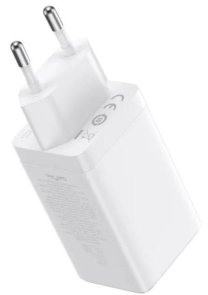 Зарядний пристрій Baseus GaN5 Pro PD QC 65W 3.25A White with Type-C/Type-C (CCGP120202)