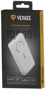 Батарея універсальна Yenkee YPB 510 10000mAh 22.5W/Qi 15W White (37000006)