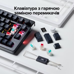 Клавіатура HyperX Alloy Rise 75 PBT HX Red ENG/UA Wireless/BT Black