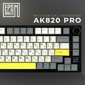 AK820 Pro Gift Switch Hot-Swap RGB WL/BT/USB Black