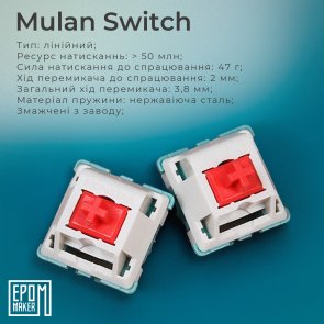 Клавіатура Epomaker EP64 Mulan Switch Hot-Swap RGB White (EP64-W-M)