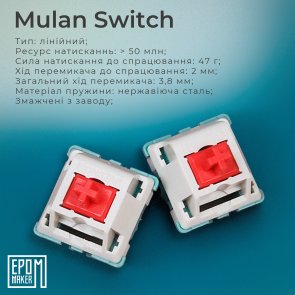 Клавіатура Epomaker Shadow-S TKL Mulan Switch Hot-Swap LCD Screen RGB White (SHS-W-M)