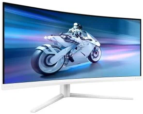 Фото: Монітор Philips 34M2C5501A/00 White - 34" VA / 3440x1440 / 180 Гц / AMD FreeSync Premium, Nvidia G-Sync / HAS № 2 | KTC
