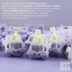 Клавіатура Epomaker Shadow-X Wisteria Linear Switch Hot-Swap RGB WL/BT/USB White (SHX-W-WL)