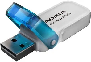 Фото: Флешка USB A-Data UV240 64GB White (AUV240-64G-RWH) № 2 | KTC