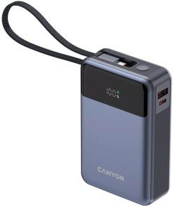 Canyon OnPower 600 Built-in Cable 20000mAh 65W Dark Grey