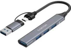 Фото: USB-хаб Canyon DS-02 Grey (CNS-TDS02G) № 2 | KTC