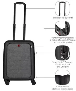 Фото: Валіза Wenger Syntry 36L Black/Heather Grey (610163) № 13 | KTC