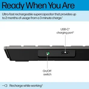 Фото: Клавіатура HP 720 Multi-Device Rechargeable Black (9T5B1AA) № 7 | KTC