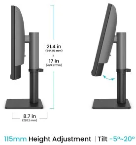 Фото: Монітор BenQ PD2706QN Grey (9H.LNDLA.TBE) - 27" IPS / 2560×1440 / 100 Гц / Pivot / HAS № 5 | KTC
