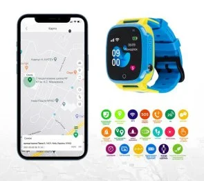 Фото: Смарт годинник AmiGo GO008 GLORY GPS WIFI Blue-Yellow (GO008 Blue-Yellow) № 7 | KTC