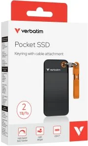 Фото: Зовнішній SSD-накопичувач Verbatim Pocket 2TB Black/Orange (32197) № 3 | KTC