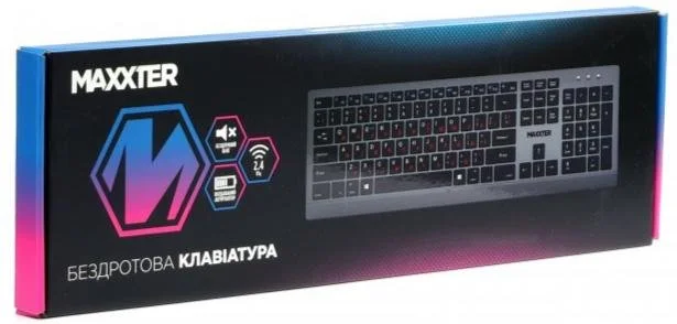 Клавіатура Maxxter KBW-01G-UA Wireless Grey/Black