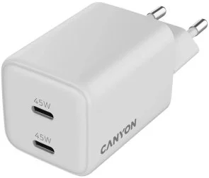 Фото: Зарядний пристрій Canyon CU45CC GaN 45W White (CNS-CUW45CC) № 3 | KTC