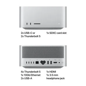 Фото: Персональний комп'ютер Apple Mac Studio Apple M4 Max 32GPU (MU963) - Apple M4 Max / 36 ГБ / PCI-E SSD 512 ГБ / Apple / Apple M4 Max 32-core GPU, / 480 Вт № 6 | KTC