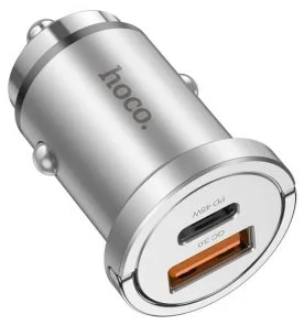 Фото: Автомобільний зарядний пристрій Hoco NZ10 Handy QC3.0 PD 45W Silver (6942007601825) № 6 | KTC