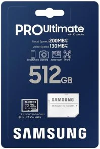 Фото: FLASH пам'ять Samsung Pro Ultimate A2 V30 U3 Micro SDXC 512GB with adapter (MB-MY512SA/WW) № 3 | KTC