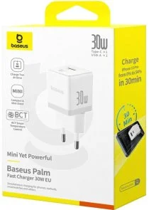 Фото: Зарядний пристрій Baseus Palm 30W White (P1011160A213-00) № 3 | KTC