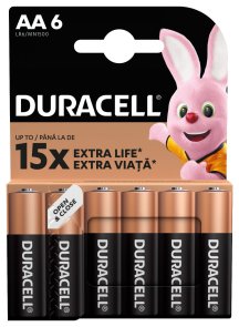 Батарейка Duracell LR06 AA MN1500 BL/6 (Duracell LR06 MN1500 AA (1x6))