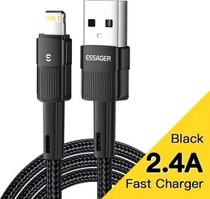 Фото: Кабель Essager Star AM / Lightning 2m Black (EXCL-XCA01) № 2 | KTC