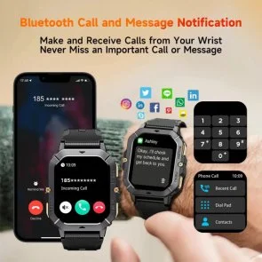 Фото: Смарт годинник Oukitel BT101 Black (6931940739825) № 9 | KTC