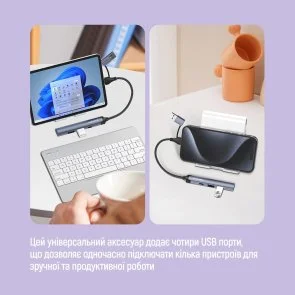 Фото: USB-хаб ColorWay 4in1 (CW-HUB06) № 10 | KTC