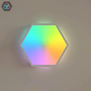 Фото: Настінний світильник Govee H6061 Glide Hexa Light Panels RGBIC Wi-Fi/BT 10pcs White (B6061301) № 4 | KTC
