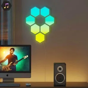 Фото: Настінний світильник Govee H6061 Glide Hexa Light Panels RGBIC Wi-Fi/BT 10pcs White (B6061301) № 16 | KTC