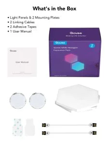 Фото: Настінний світильник Govee H6061 Glide Hexa Light Panels RGBIC Wi-Fi/BT 10pcs White (B6061301) № 22 | KTC