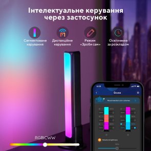 Набір адаптивного підсвічування Govee H6056 Flow Plus Light Bars RGBICWW Wi-Fi/BT (H60563D1)