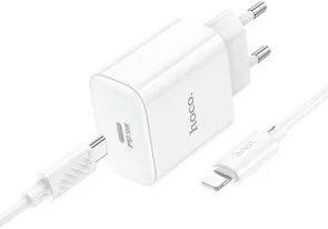 Фото: Зарядний пристрій Hoco C76A Pro Majestic 30W White with Type-C/Lightning (6942007616317) № 4 | KTC