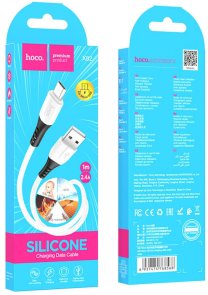 Кабель Hoco X82 2.4A AM / MicroB 1m White (6931474768568)