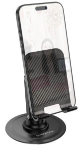 Універсальний тримач BOROFONE BH128 Admirado Dual-Axis Rotating Desktop Stand Black (6941991120589)