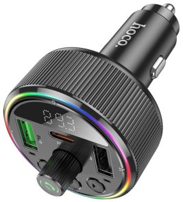 FM-Трансмітер + АЗП Hoco E82 Guerrero 30W Black (6942007620642)