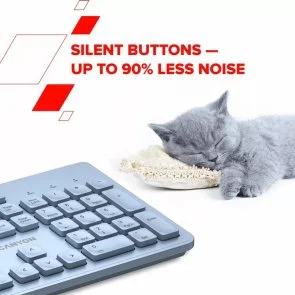 Фото: Клавіатура Canyon HKB-W01 UKR/ENG Wireless Beige (CNS-HKBW01BG) № 10 | KTC