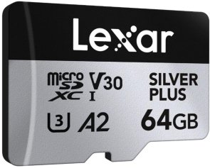 FLASH пам'ять Lexar Professional Silver Plus UHS-I A2 V30 Micro SDXC 64GB (LMSSIPL064G-BNANG)