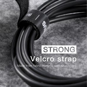 Органайзер кабеля Baseus Colourful Circle Velcro Strap 3м, Black