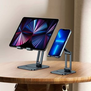 Універсальний тримач Baseus Desktop Biaxial Foldable Metal Stand for Tablets Grey (LUSZ000113)