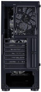 Корпус 1stPlayer D4-BK-4F1 Black with window