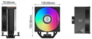 Фото: Кулер для процесора PCCooler RT500 Digital ARGB Black (RT500 Digital ARGB BK) № 8 | KTC