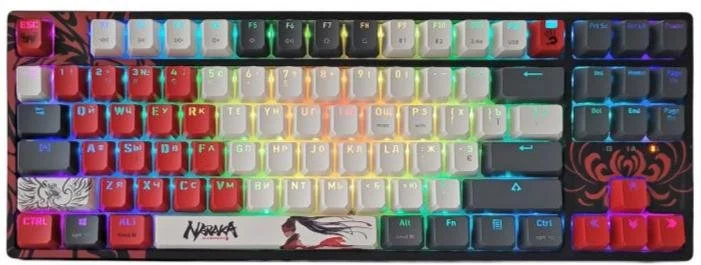 Фото: Клавіатура Bloody WS87 BLMS Red Plus Switch RGB USB/BT/WL Naraka (WS87 (Naraka)) № 2 | KTC