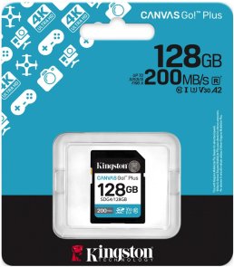 FLASH пам'ять Kingston Canvas Go Plus Class 10 UHS-I U3 V30 SDXC 128GB (SDG4/128GB)