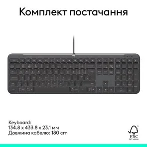 Фото: Клавіатура Logitech Signature Slim K620 for business ENG/UKR Graphite (920-013333) № 8 | KTC