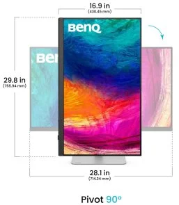 Фото: Монітор BenQ PD3226G (9H.LMVLA.TBE) - 31.5" IPS / 3840×2160 / 144 Гц / AMD FreeSync Premium / Pivot / HAS № 3 | KTC
