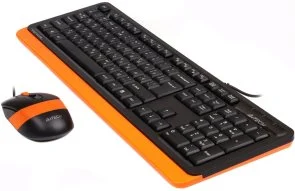 Фото: Комплект клавіатура+миша A4tech F1010 Orange № 3 | KTC