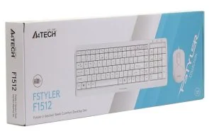 Фото: Комплект клавіатура+миша A4tech F1512 White № 9 | KTC