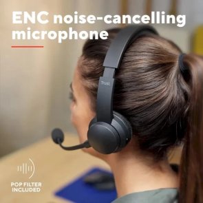 Гарнітура накладна Trust Ayda Wireless ENC, Black