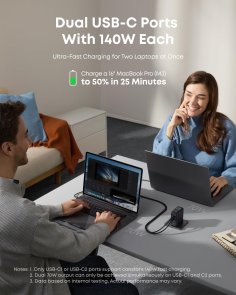 Зарядний пристрій Anker Laptop GaN Charge 140W Silver (B2697G41)