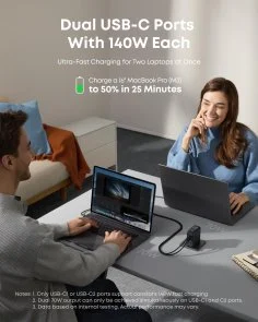 Фото: Зарядний пристрій Anker Laptop GaN Charger 140W Silver (B2697G41) № 4 | KTC